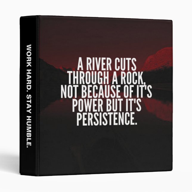 Power and Persistence - Motivational 3 Ring Binder (Front/Spine)