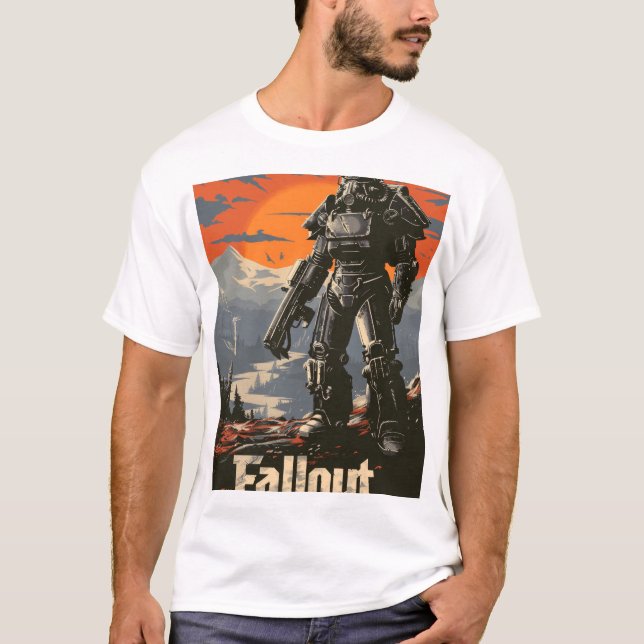 Power Armor from Fallout 4 - Fallout Apocalypse T- T-Shirt (Front)