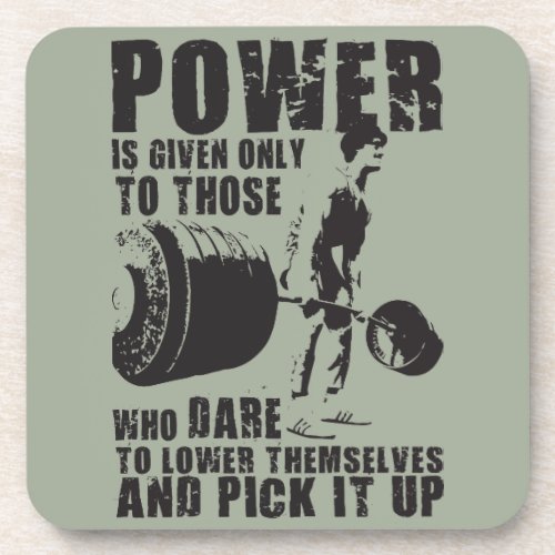 POWER _ Bodybuilding Motivational Coaster