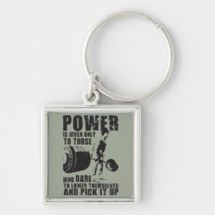 POWER - Bodybuilding Motivational Keychain