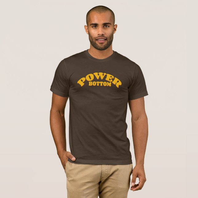 Power Bottom in retro style T-Shirt (Front Full)