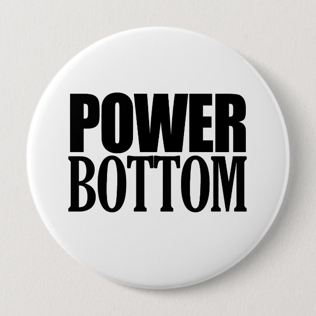 POWER BOTTOM PINBACK BUTTON (Front)