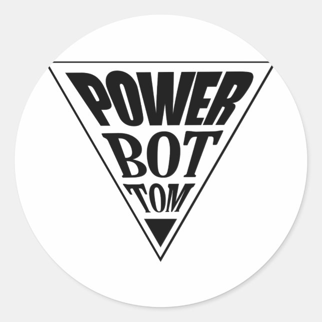 POWER BOTTOM PRIDE CLASSIC ROUND STICKER (Front)