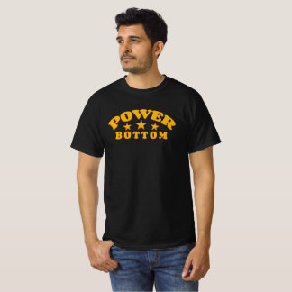 Power Bottom with stars in retro style T-Shirt