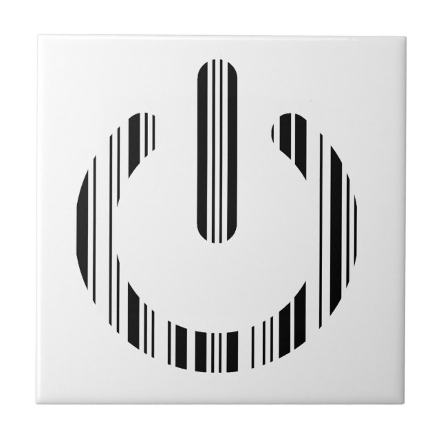 POWER BUTTON BAR CODE Power-Up Pattern Design Tile (Front)
