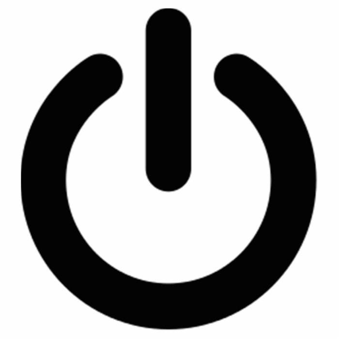 Power Button Symbol Photo Cut Out