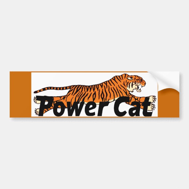 Power Cat Bumper Sticker (Front)