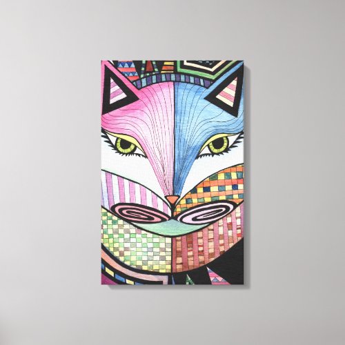 Power Cat Watercolor painting on Canvas