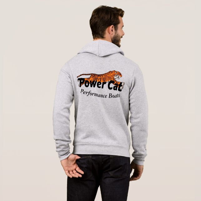 Power Cat zip Hoodie sweatshirt (Back Full)