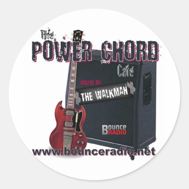 Power Chord Cafe Stickers (Front)