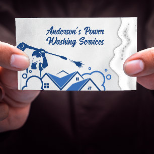 Power Cleaner Washing Soap Suds Business Card
