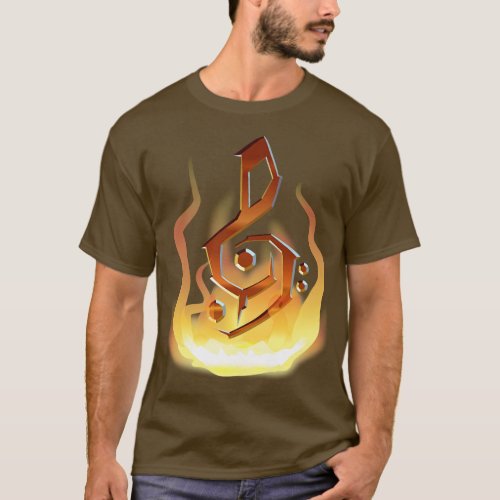 Power Clef D Metal Power Fire T_Shirt
