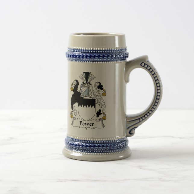 Power Coat of Arms Stein - Family Crest (Right)