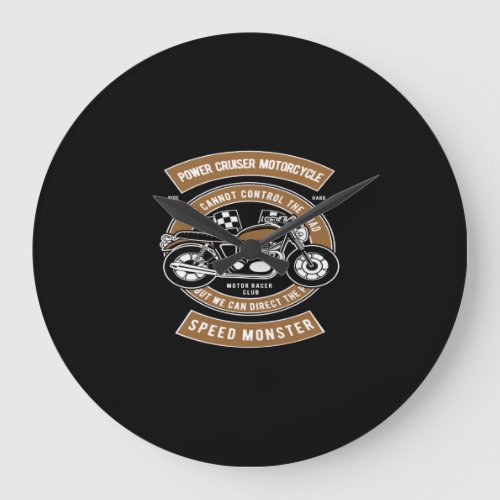 power cruiser motorcycle speed monster large clock