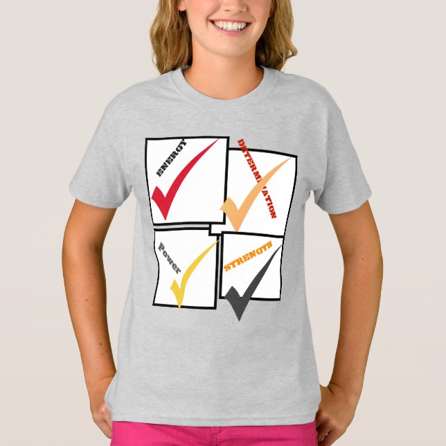 Power Determination Strength Energy Tick Top (Front)