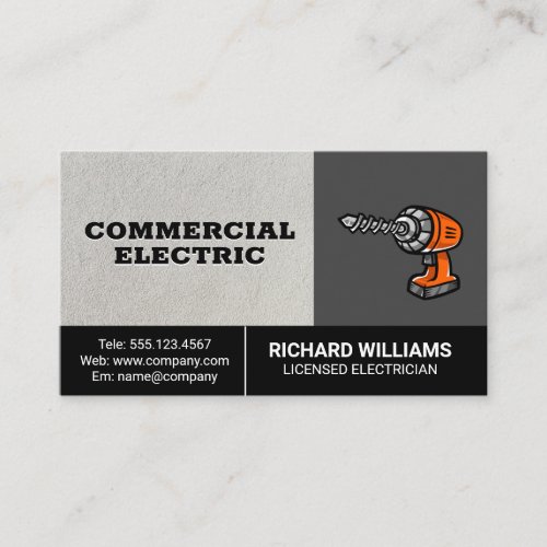 Power Drill Hardware Business Card