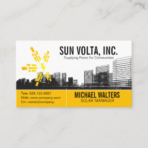 Power Electric Logo Commercial Industry Business Card
