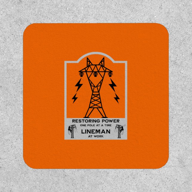 Power Electrical Lineman Gift Patch (Front)