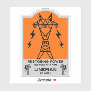 Power Electrical Lineman Gift Sticker