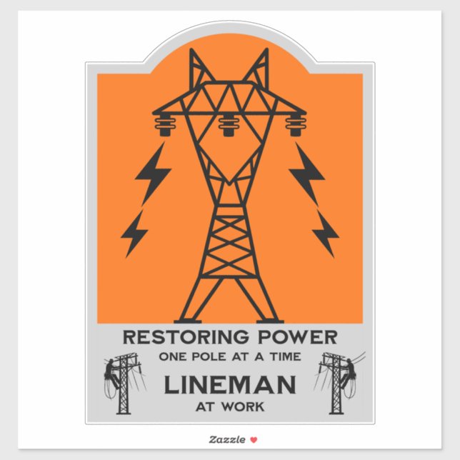 Power Electrical Lineman Gift Sticker (Sheet)