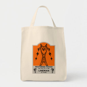 Power Electrical Lineman Gift Tote Bag