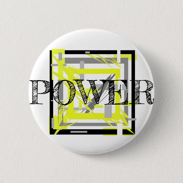 Power Energy Abstract Art Button (Front)
