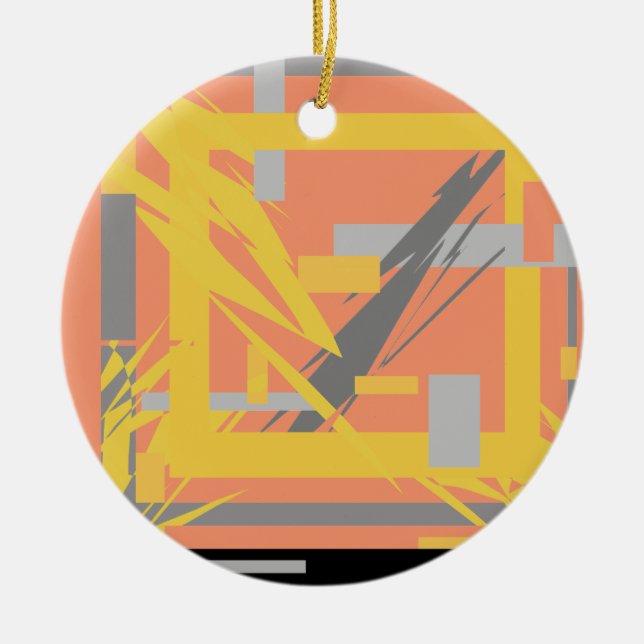Power Energy Abstract Art Ceramic Ornament (Front)