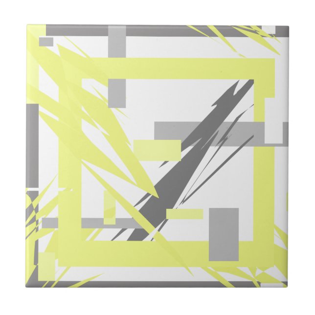 Power Energy Abstract Art Ceramic Tile (Front)