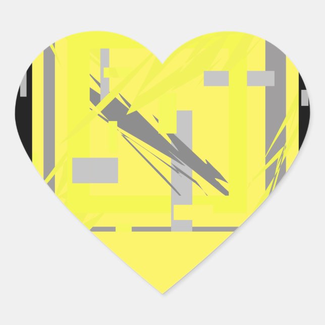 Power Energy Abstract Art Heart Sticker (Front)