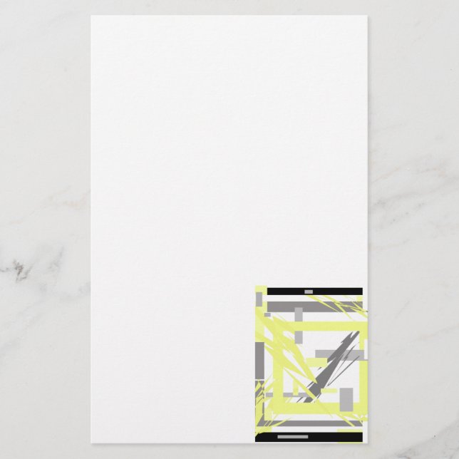 Power Energy Abstract Art Stationery (Front)