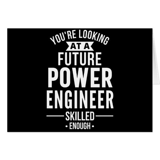 Power engineer gift cards (Front Horizontal)