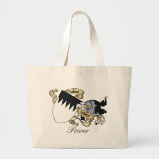 Power Family Crest Large Tote Bag