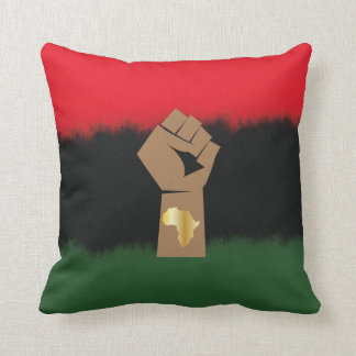 Power Fist Africa RBG Throw Pillow