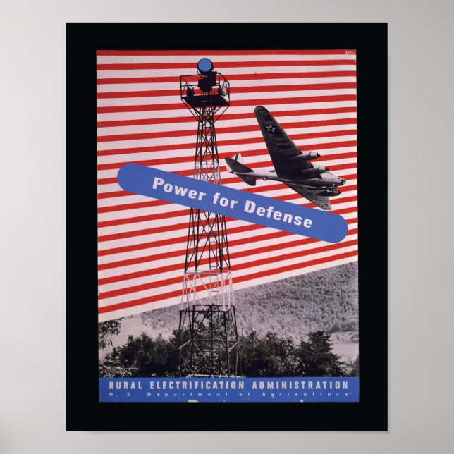 “Power for Defense” Vintage WPA Print 11x14" (Front)