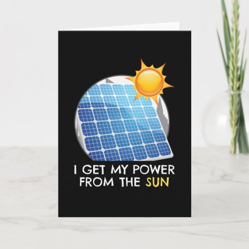 Power From The Sun Solar Photovoltaic Card