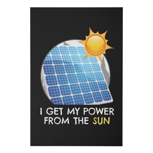 Power From The Sun Solar Photovoltaic Faux Canvas Print (Front)