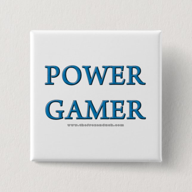 Power Gamer Pinback Button (Front)