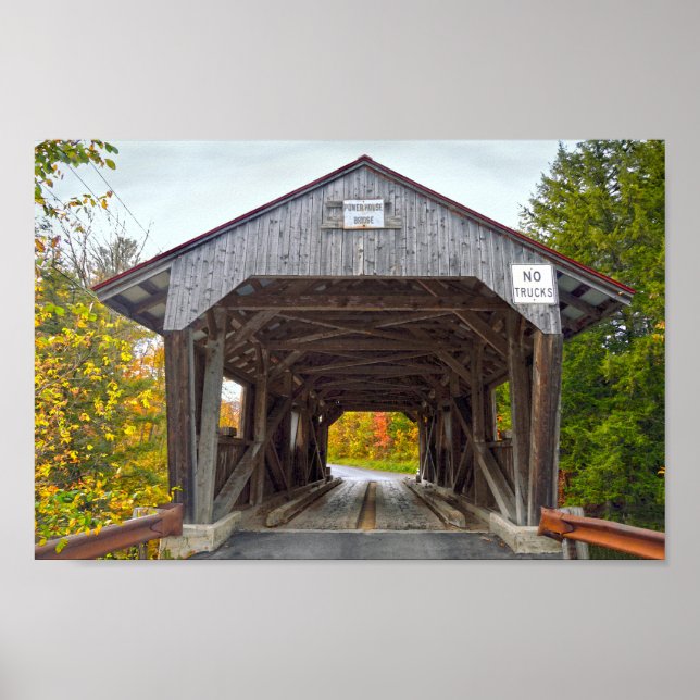 Power House Covered Bridge, Vermont Poster (Front)