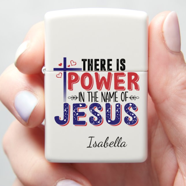 Power in Jesus’ Name Zippo Lighter (In Hand)