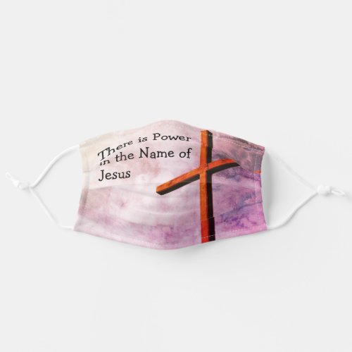 POWER IN THE NAME OF JESUS Customizable PINK Adult Cloth Face Mask