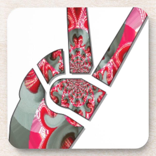  Power in the Palm: The Two-Finger Salute Beverage Coaster (Front)