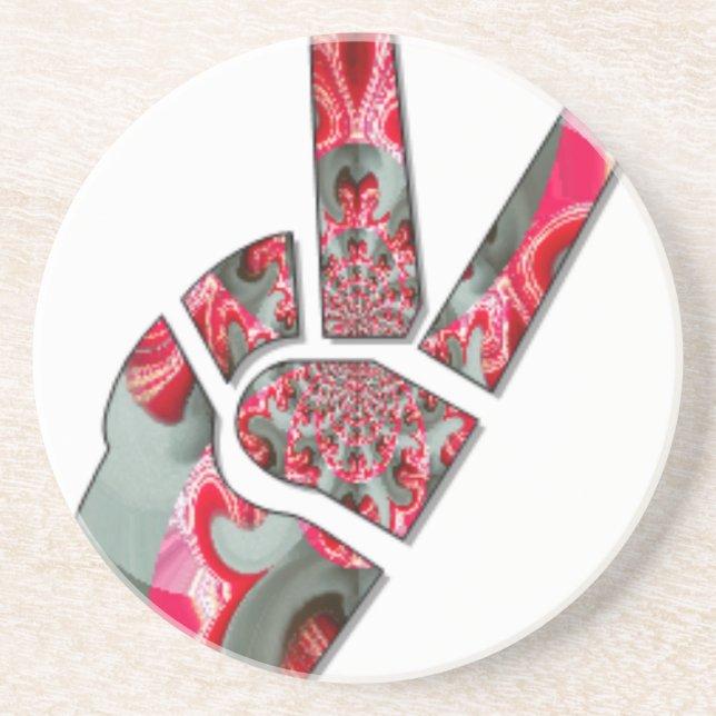  Power in the Palm: The Two-Finger Salute Drink Coaster (Front)