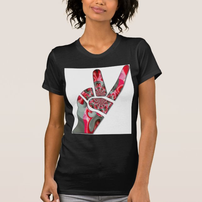  Power in the Palm: The Two-Finger Salute T-Shirt (Front)