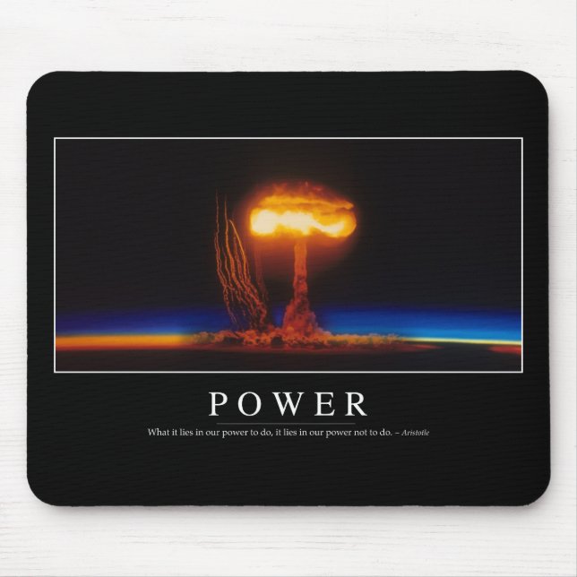 Power: Inspirational Quote Mouse Pad (Front)