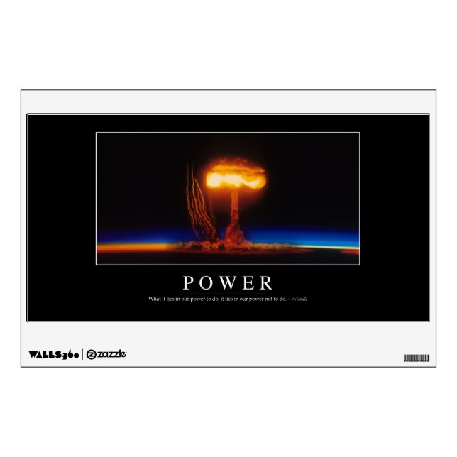 Power: Inspirational Quote Wall Decal (Front)