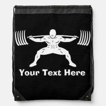 "power Lifting" Power Squat Logo - Customizable Drawstring Bag by physicalculture at Zazzle
