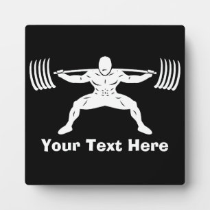 "POWER LIFTING" Power Squat Logo - Customizable Plaque