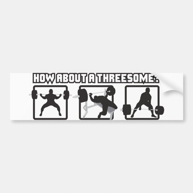 "Power lifting" - Squat, Bench, Deadlift Bumper Sticker (Front)