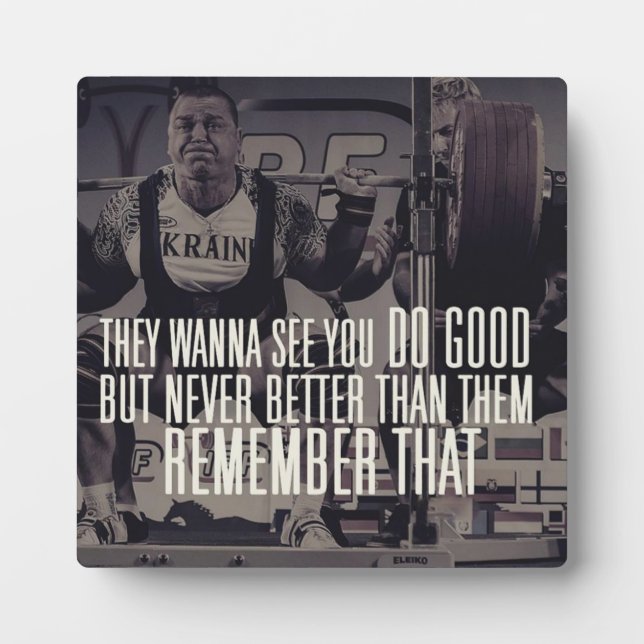 "Power lifting" Squat Motivational Plaque (Front)