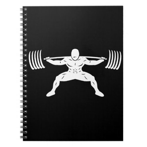 POWER LIFTING Sumo Power Squat Illustration Notebook